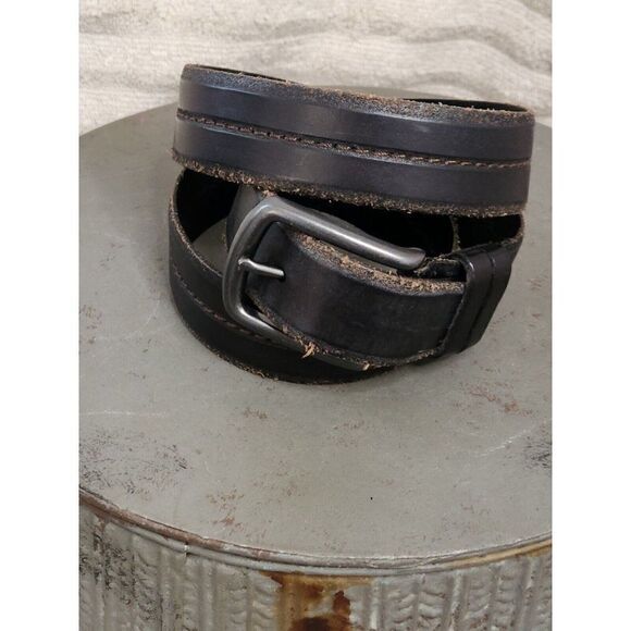 VINTAGE Dockers Brown Full Grain Cowhide Leather Belt - SIZE 38 - MADE in USA - Picture 1 of 7